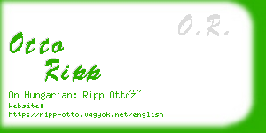 otto ripp business card